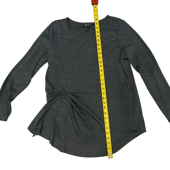 DG2 by Diane Gilman Charcoal Long Sleeve Top, Size Large - Picture 6 of 10